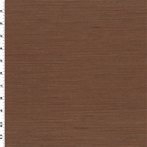 1 7/8 YD PC - Burnt Orange/Brown Slub Woven Home Decorating Fabric