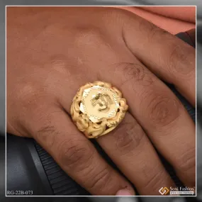 1 Gram Gold Forming Om Stunning Design Superior Quality Ring For Men - Style B073 1 Gram Gold Forming Om Stunning Design Superior Quality Ring For Men - Style B073
