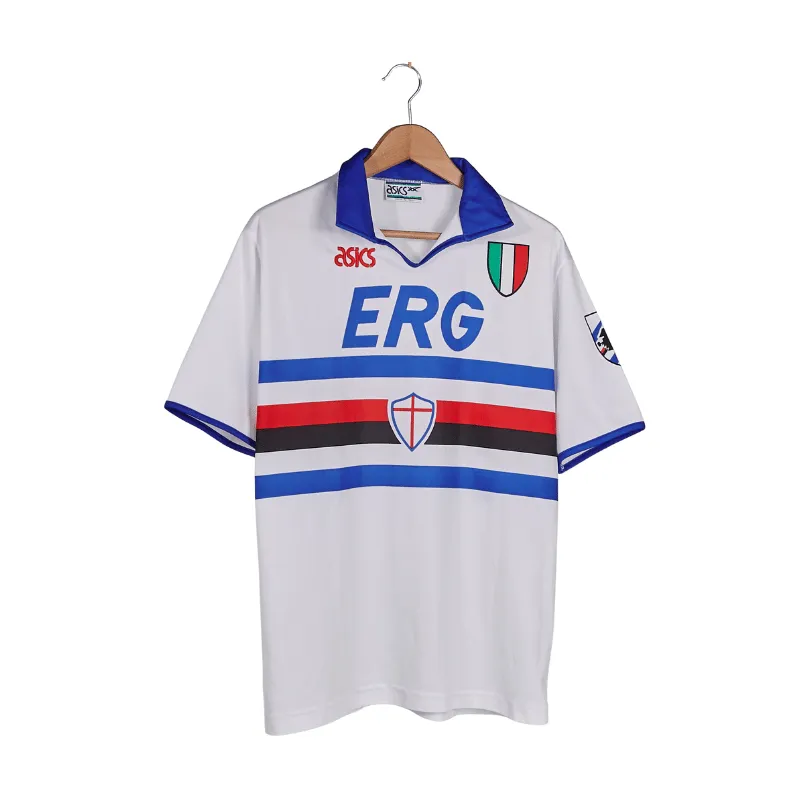1990 Sampdoria away asics shirt L Excellent