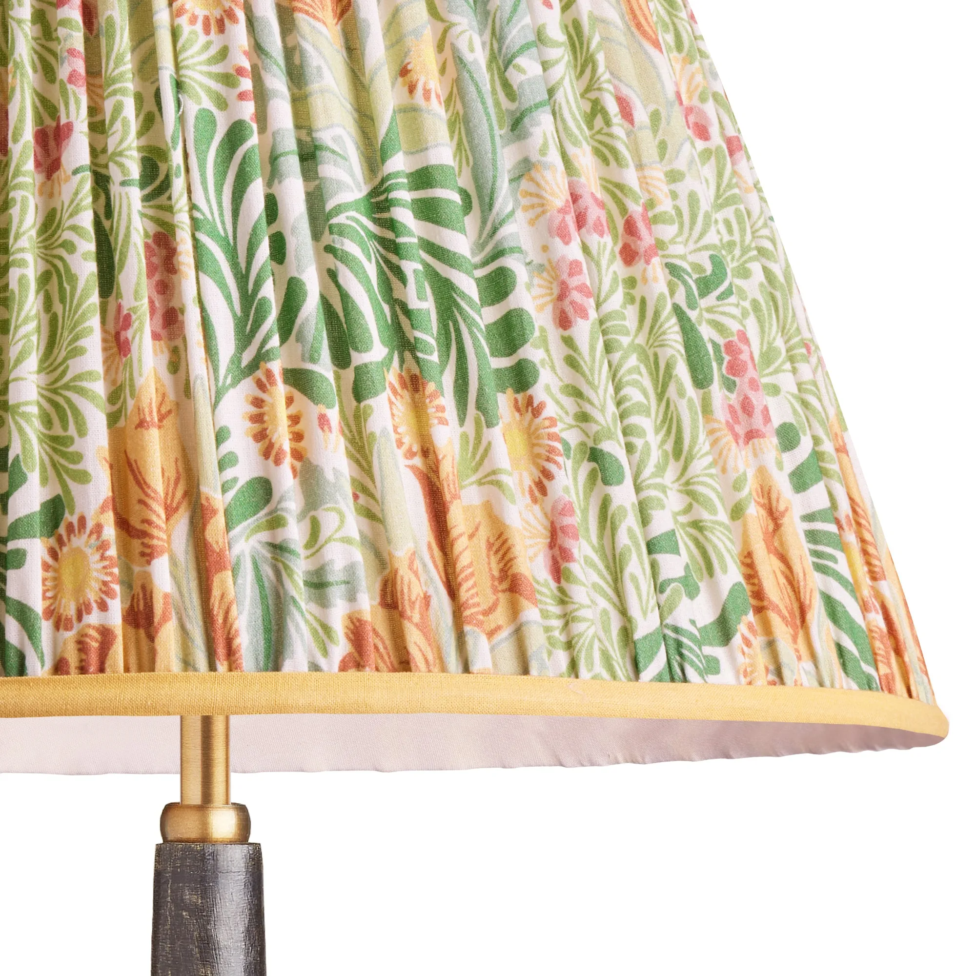 25cm empire shade in herball and weld Bower printed cotton by Morris & Co.