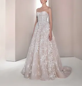 A-Line Embellished Tulle Dress with Corset A-Line Embellished Tulle Dress with Corset