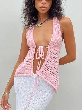 Adani Crochet Top Pink Adani Crochet Top Pink