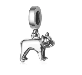Adorable French Bulldog Dangle Charm 925 Sterling Silver Adorable French Bulldog Dangle Charm 925 Sterling Silver
