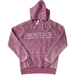 Adult Montauk The End Screen Printed Pullover Hoodie Adult Montauk The End Screen Printed Pullover Hoodie