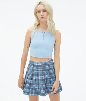 Aeropostale Womens' Solid High-Neck Snap Cropped Tank - Dark Blue - Size XXL - Cotton - Teen Fashion & Clothing Grecian Blue Aeropostale Womens' Solid High-Neck Snap Cropped Tank - Dark Blue - Size XXL - Cotton - Teen Fashion & Clothing Grecian Blue