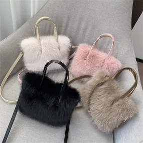 AG Collective Top Handle Fluffy Crossbody Women's Shoulder Bag AG Collective Top Handle Fluffy Crossbody Women's Shoulder Bag