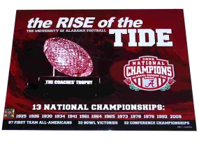 Alabama Crimson Tide 2009 Season The Rise of the Tide Ready to Frame Print 16X20 Alabama Crimson Tide 2009 Season The Rise of the Tide Ready to Frame Print 16X20