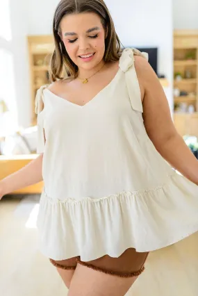 All Tied Up Peplum Tank All Tied Up Peplum Tank