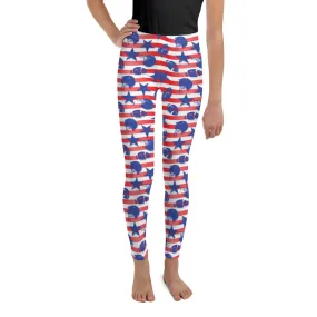 American Football Pattern Youth Leggings American Football Pattern Youth Leggings