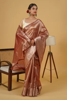 Amyra Red Banarasi Tissue Saree Amyra Red Banarasi Tissue Saree