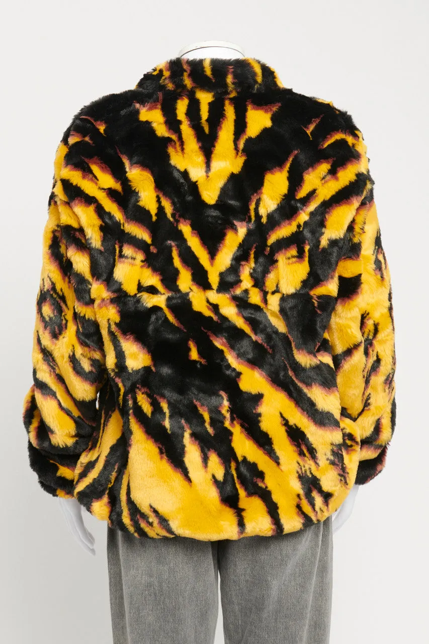 Animal Print Preowned 3/4 Zip Top