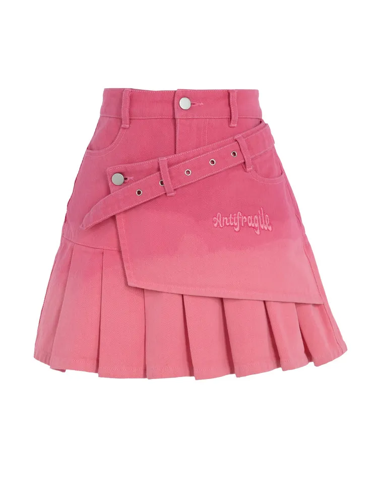 Antifragile Gradient Denim Skirt