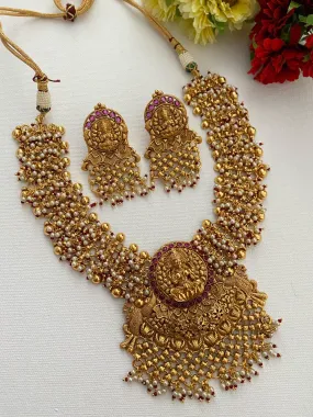 Antique Golden Goddess Lakshmi Temple Jewellery For Weddings By Gehna Shop Antique Golden Goddess Lakshmi Temple Jewellery For Weddings By Gehna Shop