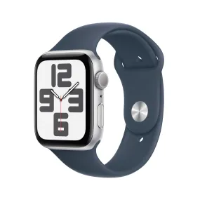 Apple Watch SE GPS 44mm Silver Aluminium Case with Storm Blue Sport Band - M/L Apple Watch SE GPS 44mm Silver Aluminium Case with Storm Blue Sport Band - M/L