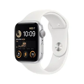Apple Watch SE GPS 44mm Silver Aluminium Case with White Sport Band - Regular Apple Watch SE GPS 44mm Silver Aluminium Case with White Sport Band - Regular
