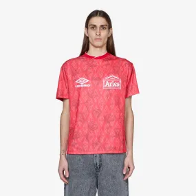 Aries x Roses Short Sleeve Football Jersey Red Aries x Roses Short Sleeve Football Jersey Red