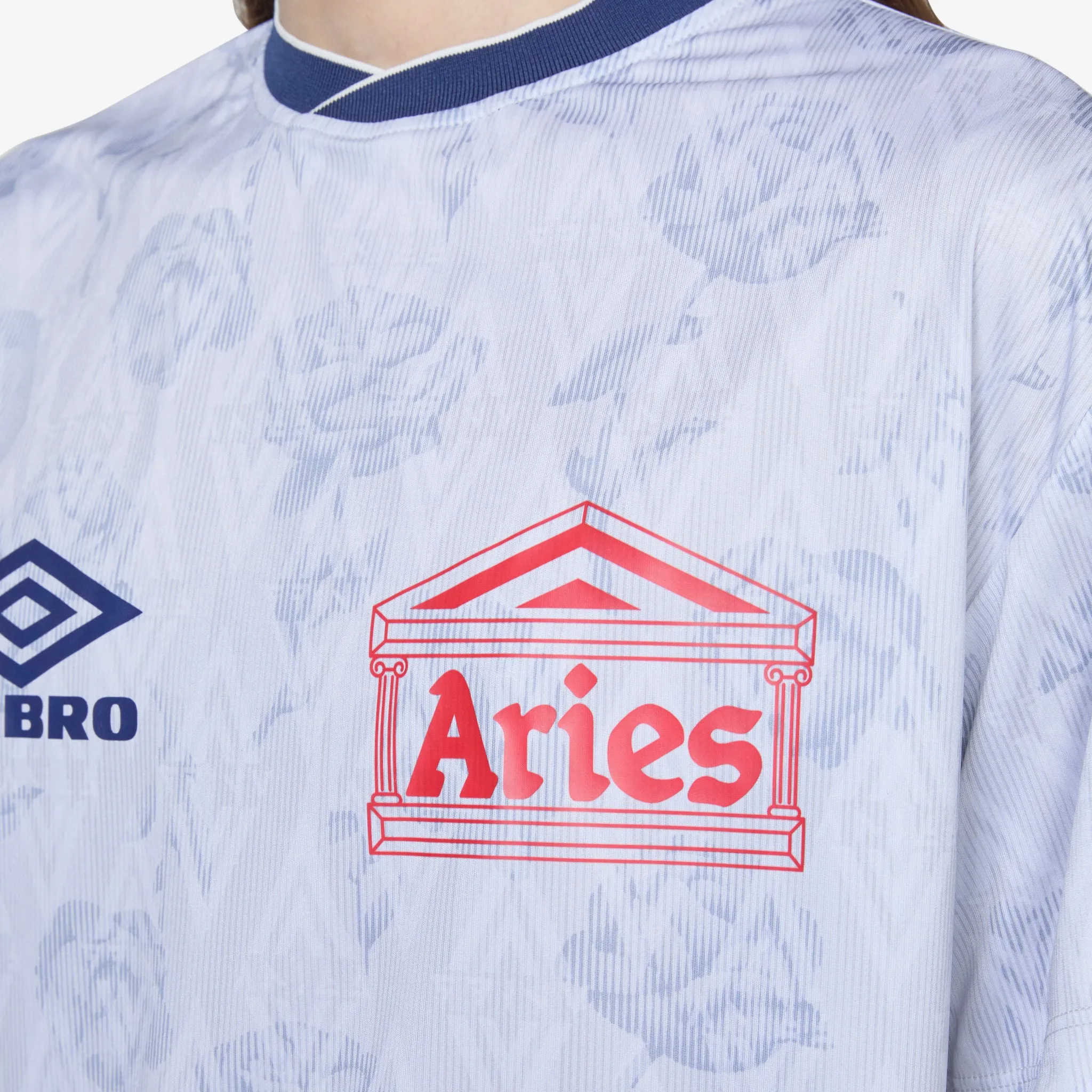 Aries x Roses Short Sleeve Football Jersey White