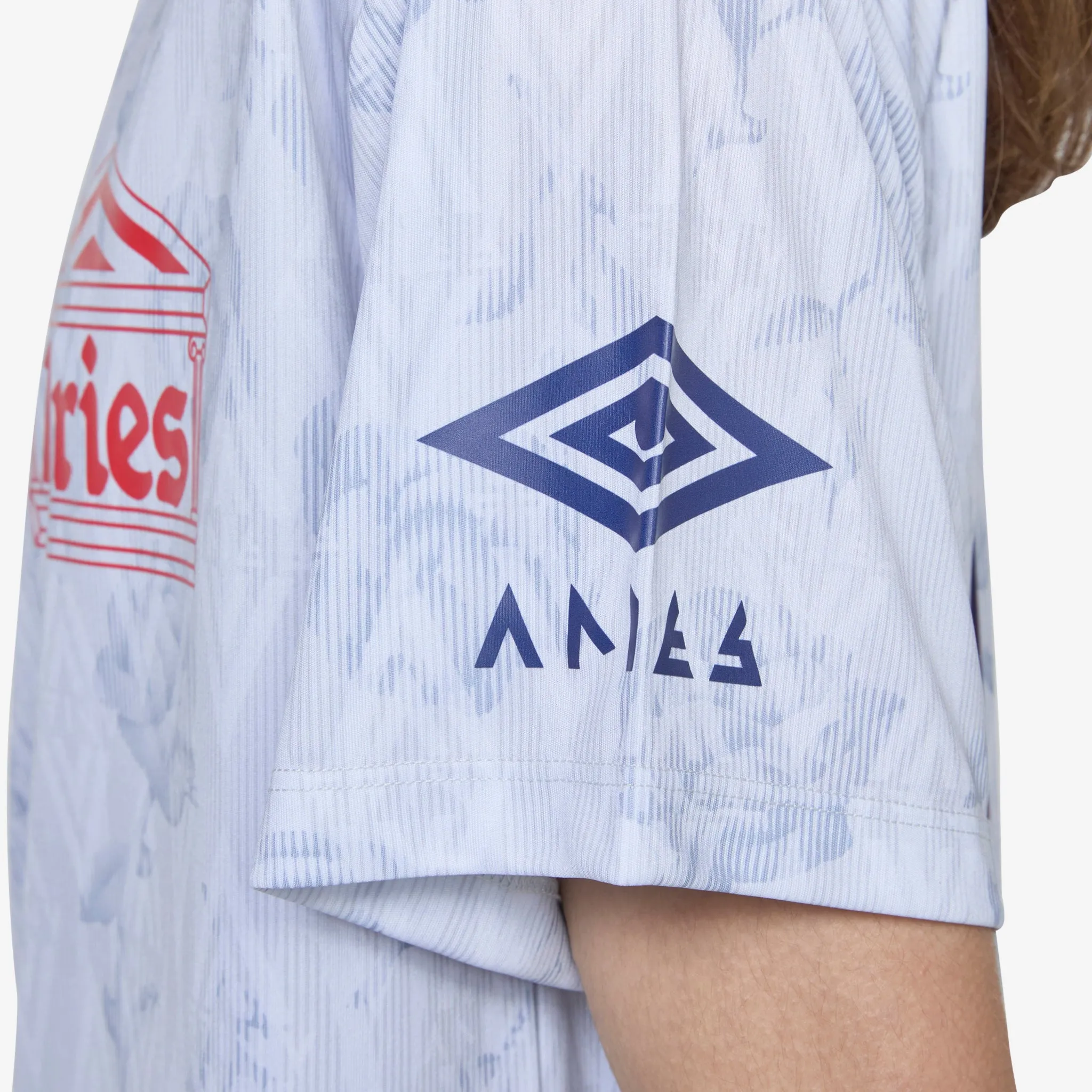 Aries x Roses Short Sleeve Football Jersey White