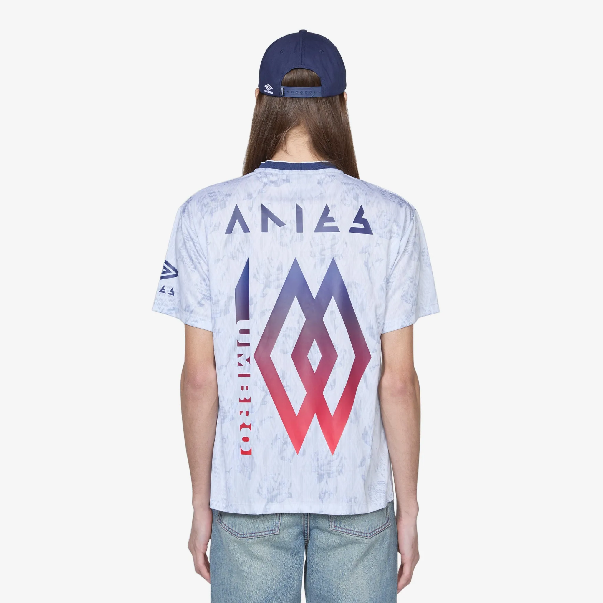 Aries x Roses Short Sleeve Football Jersey White