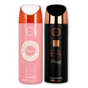 Armaf Vanity Femme Essence & Beau Elegant Deodorant for Women - 200ML Each (Pack of 2) Armaf Vanity Femme Essence & Beau Elegant Deodorant for Women - 200ML Each (Pack of 2)