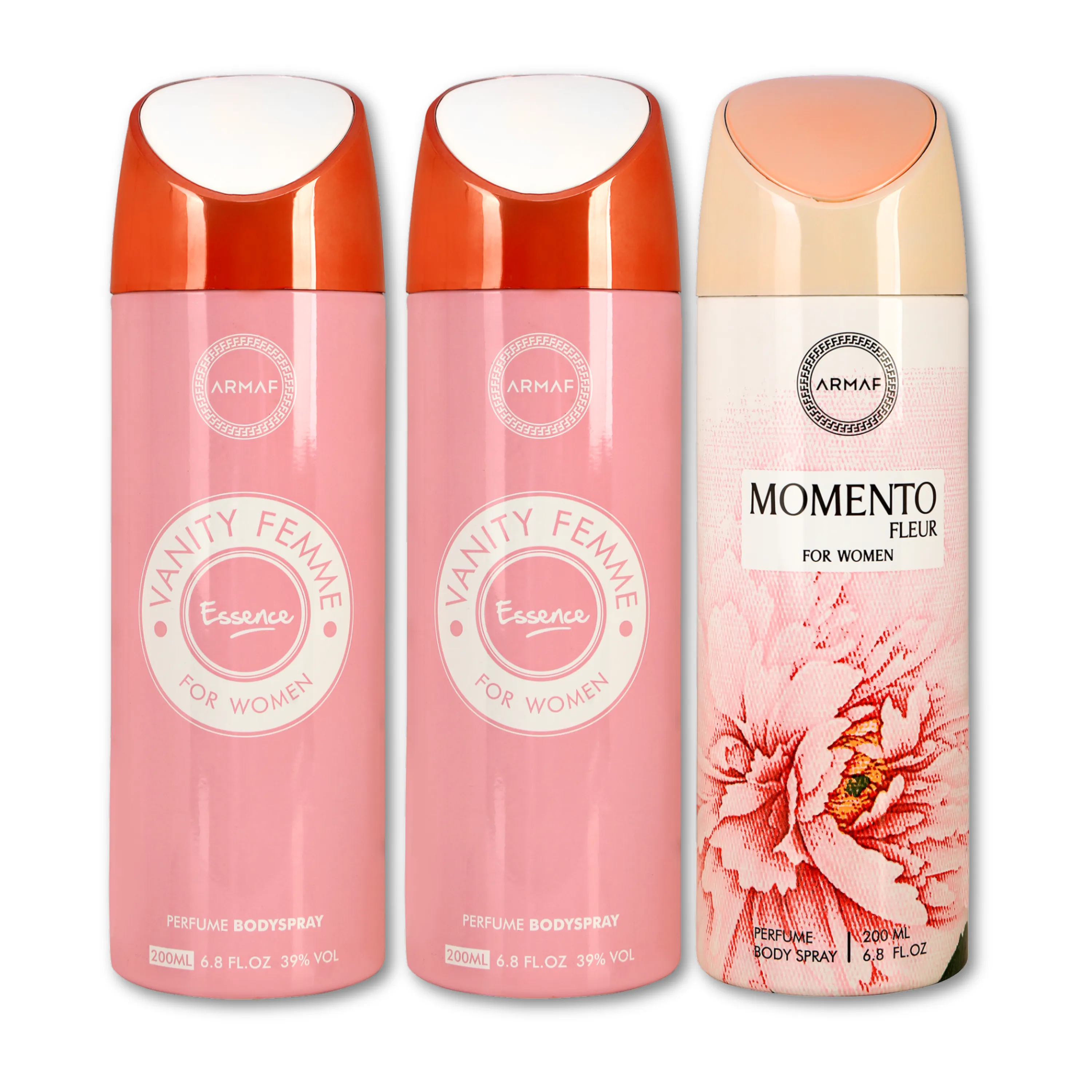 Armaf Vanity Femme Essence & Momento fleur Deodorant for Women - 200ML Each (Pack of 3)