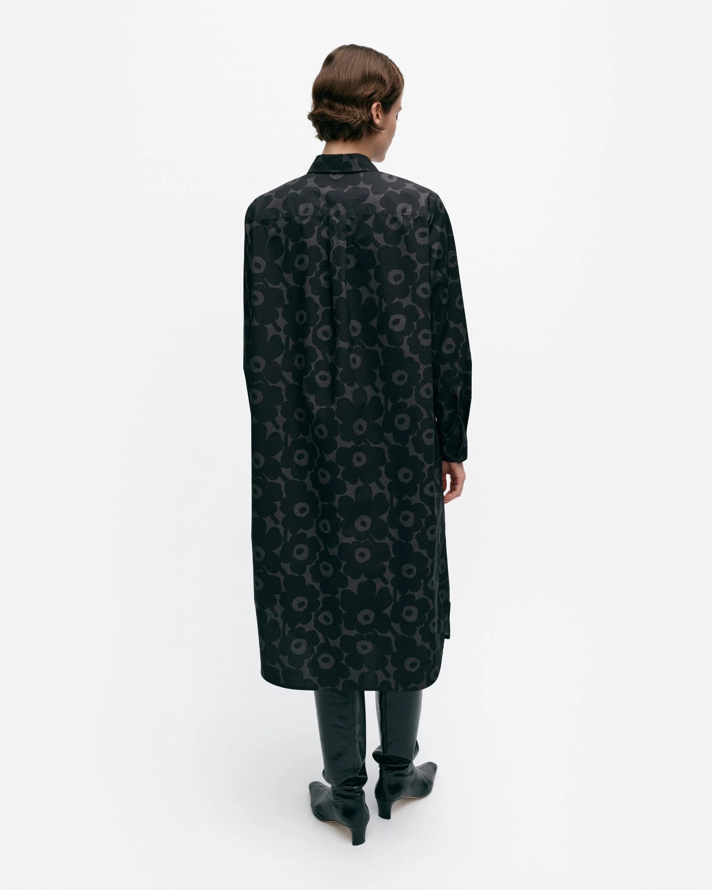 Askare Mini Unikko Cotton Poplin Shirt Dress 117cm