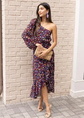 ASTR The Label Calista Dress- Blue Red Ditsy-***FINAL SALE*** ASTR The Label Calista Dress- Blue Red Ditsy-***FINAL SALE***