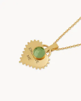 August Bridal Studded Heart Birthstone Set, Gold August Bridal Studded Heart Birthstone Set, Gold