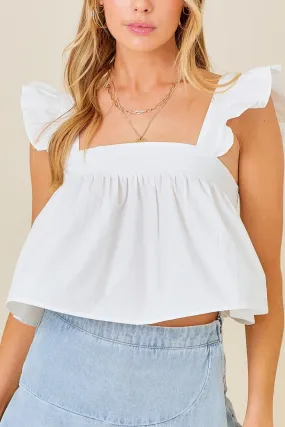 bebe doll top in white bebe doll top in white