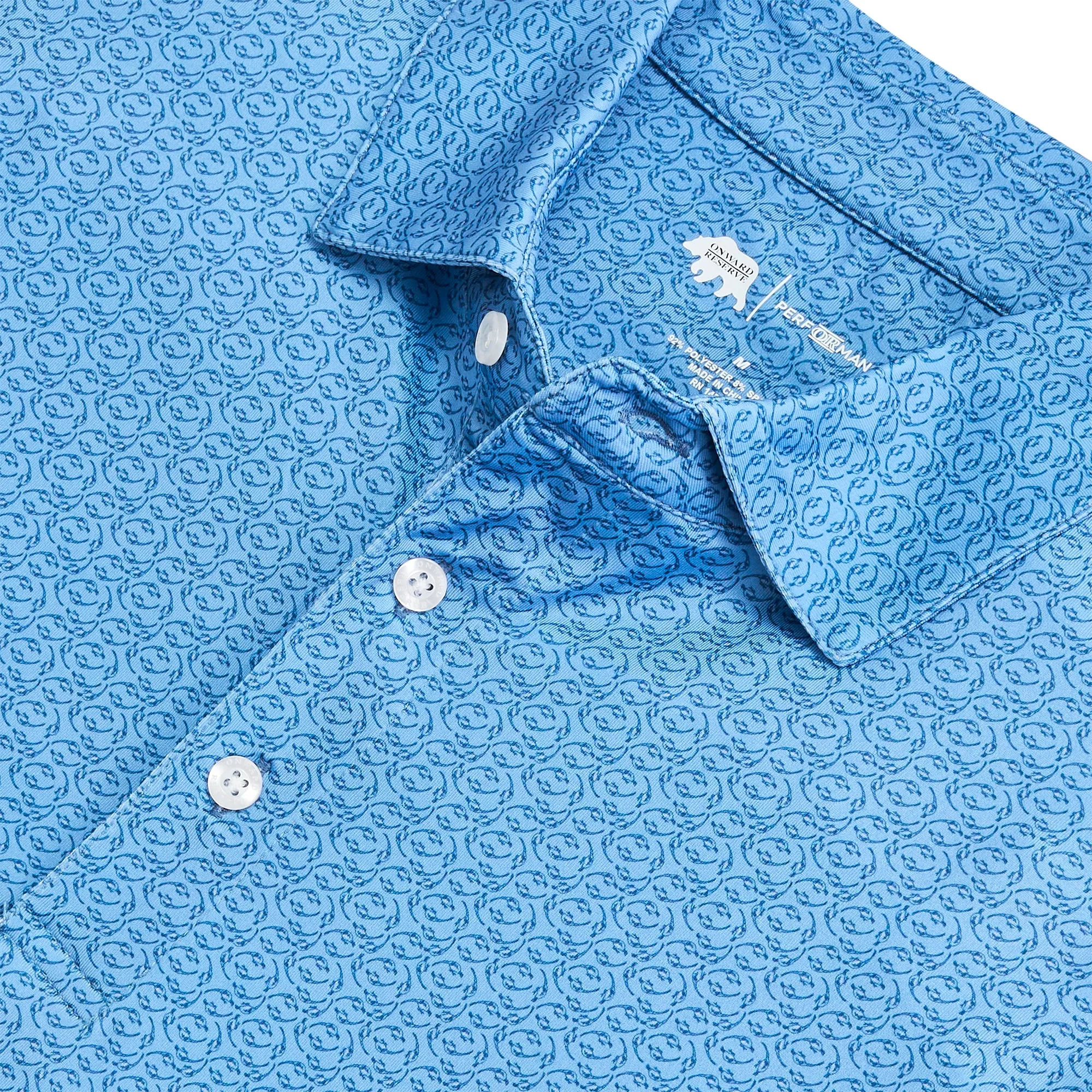 Bevy Printed Performance Polo - Endless Sky