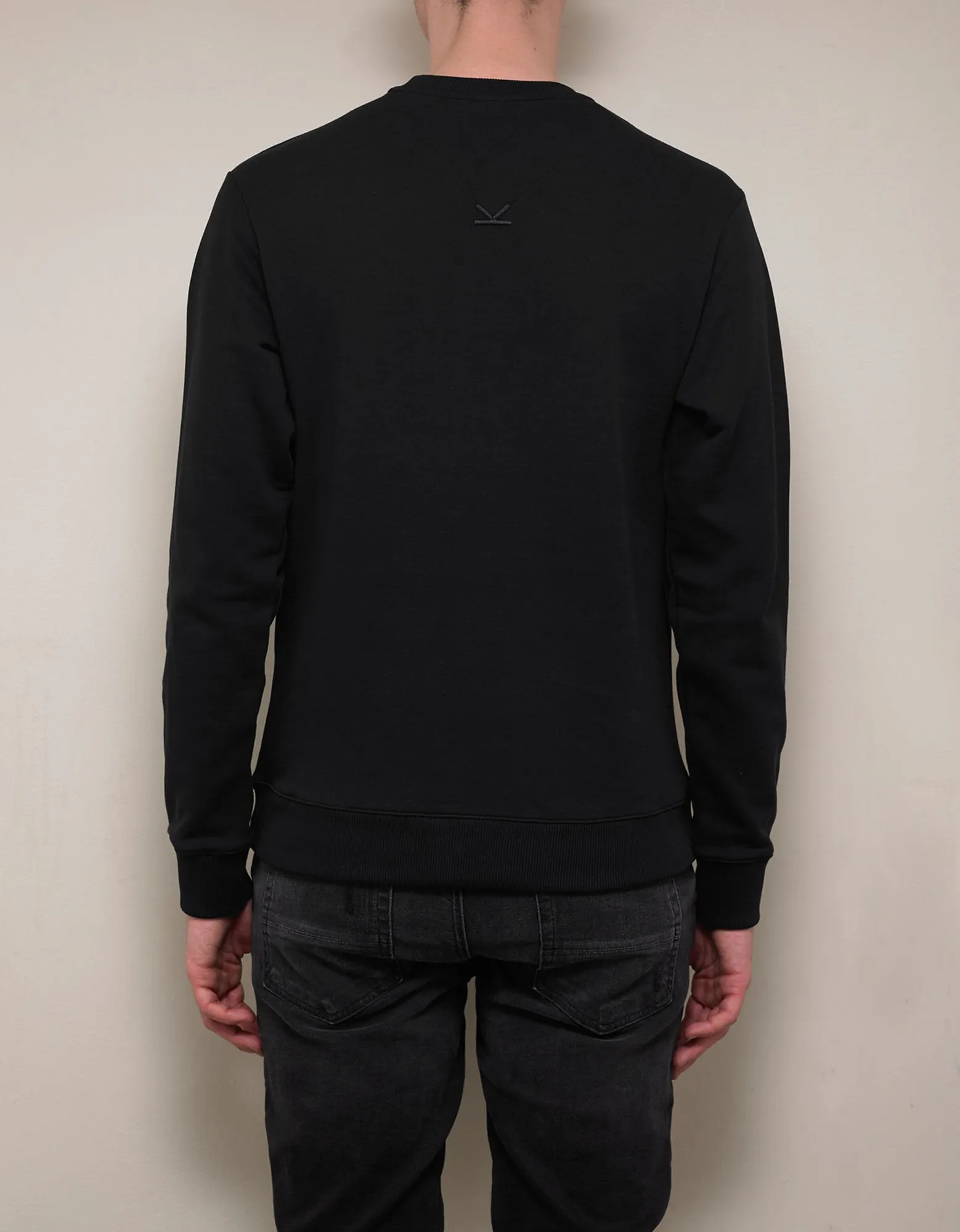Black Logo Embroidery Sweatshirt