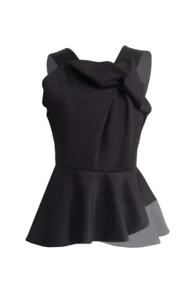 Black Ruffled Peplum Tank Top Black Ruffled Peplum Tank Top
