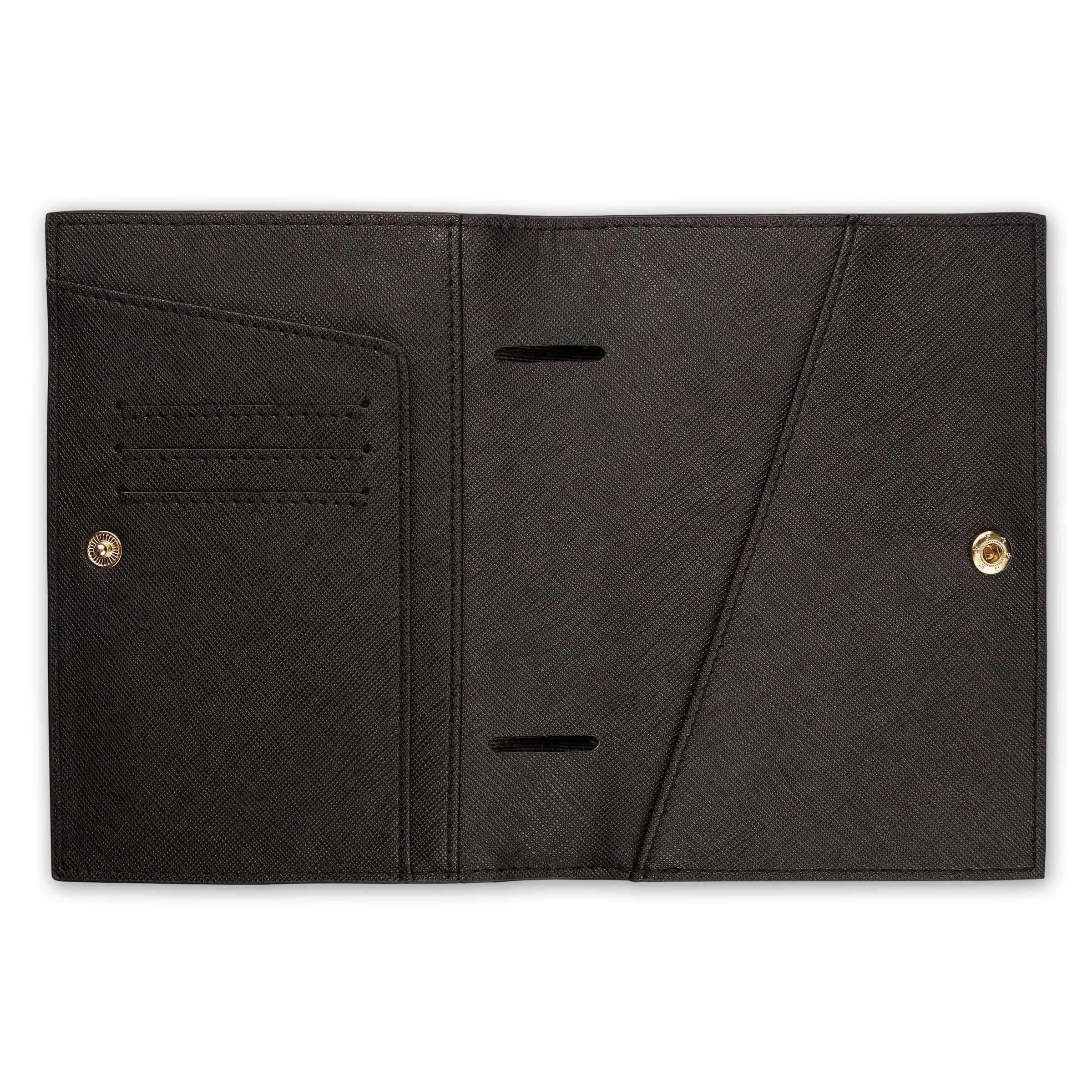Black - Saffiano Passport Cover