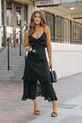 Black Sweetheart Ruffled Maxi Dress - FINAL SALE Black Sweetheart Ruffled Maxi Dress - FINAL SALE