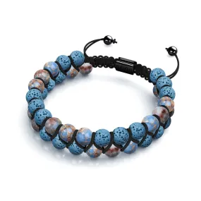 Blue Oceanic Jasper | Gunmetal | Lava Rock Diffuser Bracelet Blue Oceanic Jasper | Gunmetal | Lava Rock Diffuser Bracelet