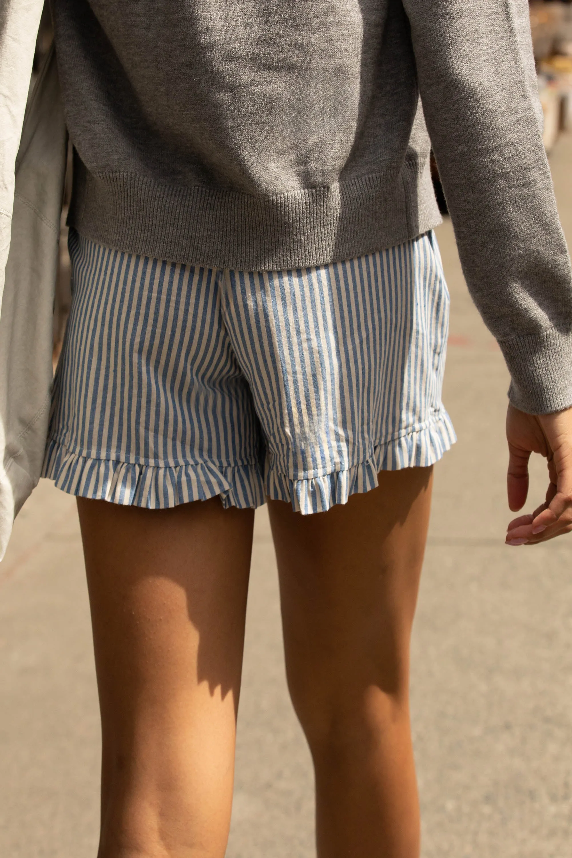 BLUE PINSTRIPE SHORT