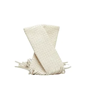 Bottega Veneta Fringe Crisscross Clutch Light Brown Intrecciato Bottega Veneta Fringe Crisscross Clutch Light Brown Intrecciato