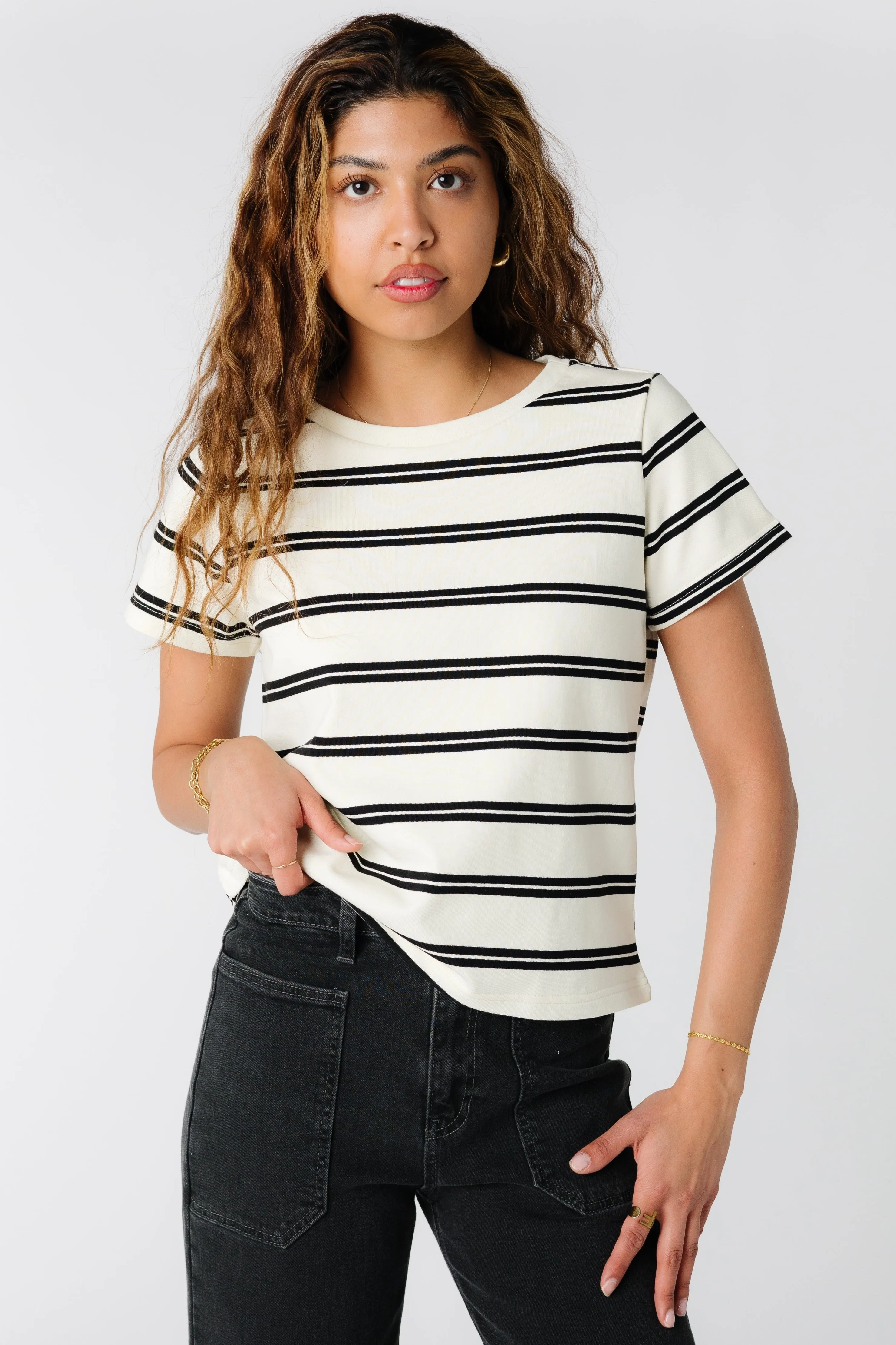 Brass & Roe Essential Stripe Tee