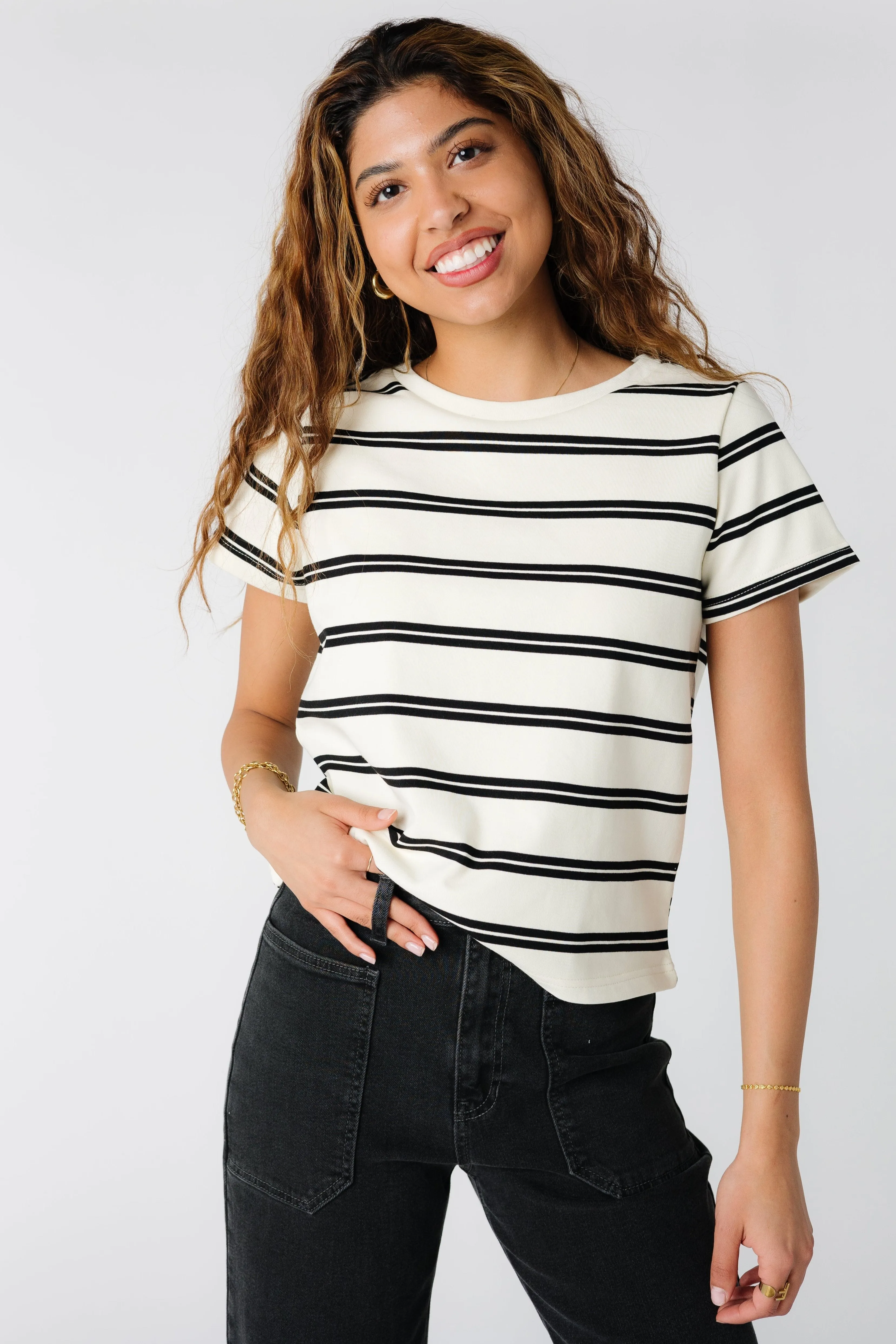 Brass & Roe Essential Stripe Tee