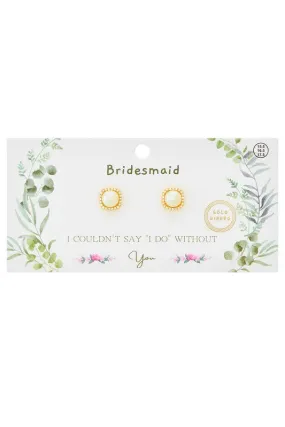 Bridesmaid Earrings-Gold Bridesmaid Earrings-Gold