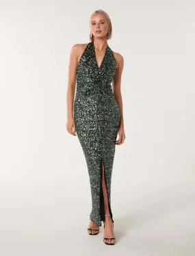 Brooke Sequin Halter Neck Dress Brooke Sequin Halter Neck Dress