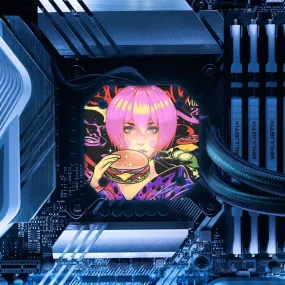 Burger Geisha AIO Cover for Corsair iCUE ELITE CAPELLIX (H100i, H115i, H150i Black and White) Burger Geisha AIO Cover for Corsair iCUE ELITE CAPELLIX (H100i, H115i, H150i Black and White)