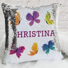 Butterfly Personalized Flip Sequin Decorative Throw Pillowcase Butterfly Personalized Flip Sequin Decorative Throw Pillowcase
