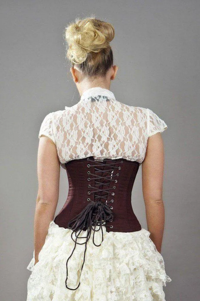 Candy Underbust Steel Boned Waist Training Corset In Twill
