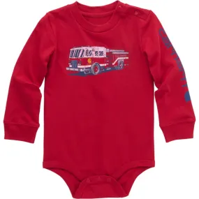 Carhartt Boys' Fire Truck Graphic Long Sleeve Bodysuit Carhartt Boys' Fire Truck Graphic Long Sleeve Bodysuit