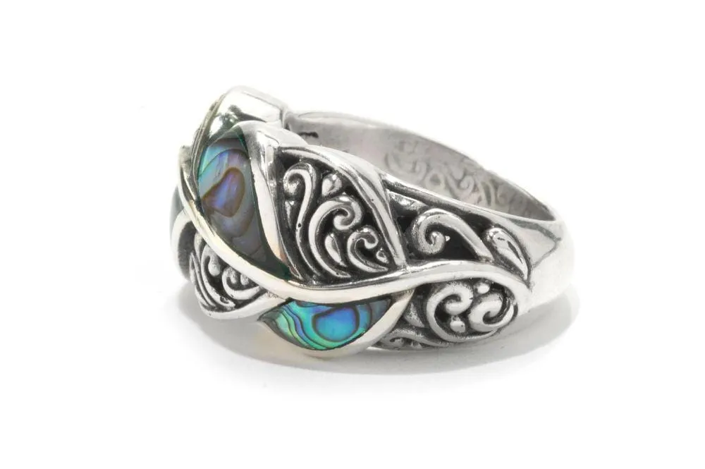 Cascada Leaf Ring- Paua