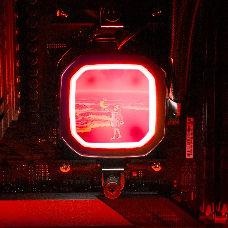 Catching The Moon AIO Cover for Corsair RGB Hydro Platinum and Pro Series (H100i, H115i, H150i, H100X, XT, X, SE, H60)