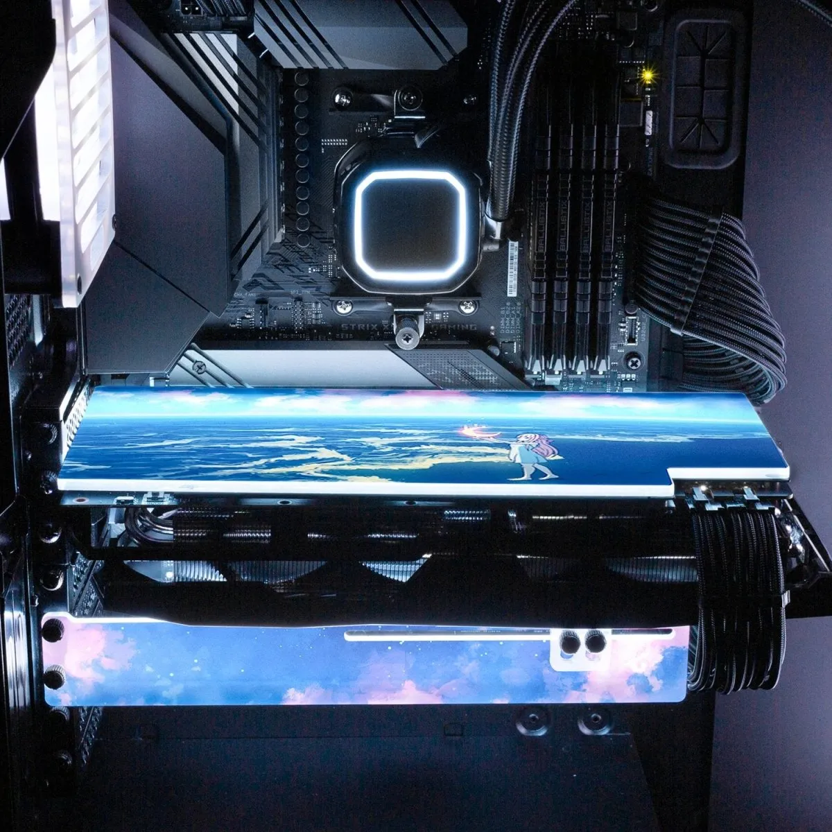 Catching The Moon RGB GPU Support Bracket