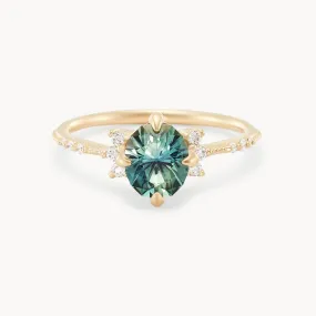 celestial bloom one-of-a-kind - 14k yellow gold ring, green sapphire AC celestial bloom one-of-a-kind - 14k yellow gold ring, green sapphire AC