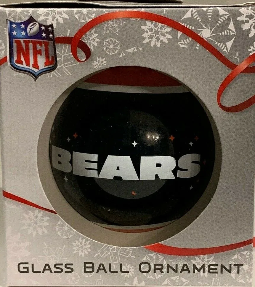 Chicago Bears Shatter Proof Single Ball Christmas Ornament NFL Football